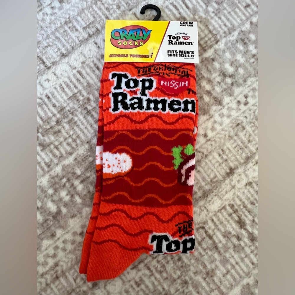 ISSI Top Ramen Themed Orange Socks